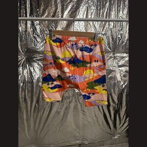 Open Edit Kids Size 5 Colorful Landscape‎ Print Harem Pants